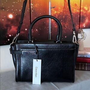 Calvin Klein Jade Tailored Satchel/Crossbody